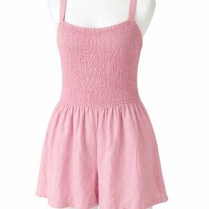 NWOT 34th & Broadway Pink Smocked Romper – Size XL